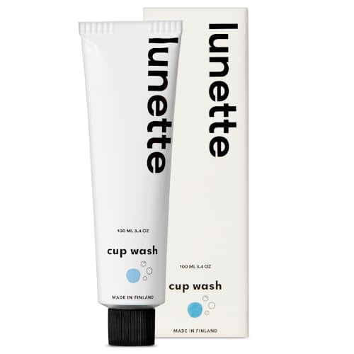Lunette Menstrual Cup Wash – pH‑Balanced Cup & Disc Cleanser - 100 ml | Silicone‑Safe, Vegan, Lemon & Eucalyptus, Removes Cup Residue, Travel‑friendly, Made in Finland - color: Transparent