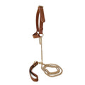 Adjustable Genuine Leather Goat Halter with Chain Lead, Premium Show Goat Halter for Training, Elegant Livestock Handling Supplies, Durable Goat Head Collar for Goats (33–110 lb)