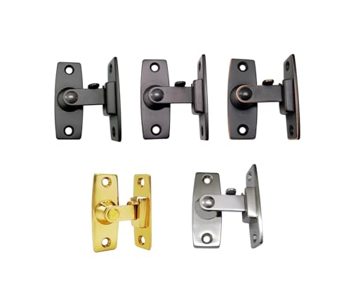 2.5" Heavy Forged Solid Brass Door Latch, 90 Degree Right Angle Door Latch Buckle for Doors & Windows, Aged Classic Bronze, 2Pack, Made in Taiwan - color: Aged Classic Bronze, size: 2pack(90 Degree)