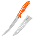 Dexter Outdoors Dextreme Dual Edge 8" Stiff Fillet Knife with Sheath | Stiff dual edge high-carbon stainless blade for firm control on big fillets. Protective sheath included for transport. - style: 8" Dual Edge Stiff