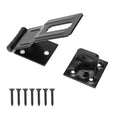 4.5" Swivel Staple Safety Hasps Latches with Twist Knob, Black 1Pcs | Stainless steel gate door hasp lock, safety packlock clasp brushed finish lock latchs for fence, gate, cabinet, pet cage - color: Black