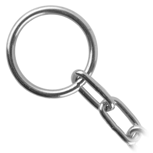 Jeffers Livestock Bull Nose Lead with Chain – Nickel Plated Iron Cow Nose Pliers for Cattle Handling, Control & Restraint – Show, Veterinary, Transport & Training Tool for Cows and Bull