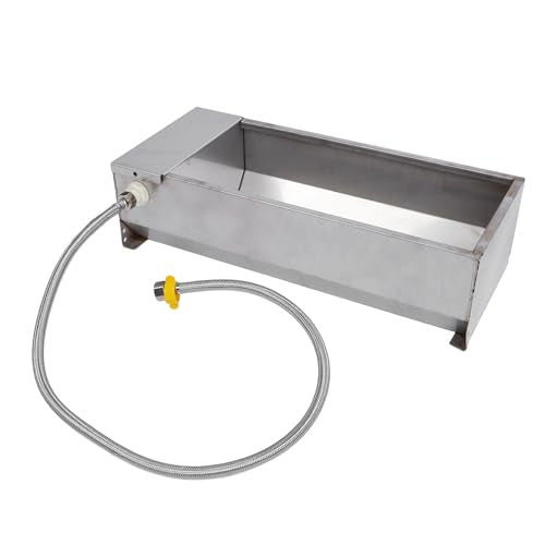 Sorandy Automatic Livestock Water Trough, Self Filling Animal Drinking Water Bowl with Float Valve, Stainless Steel Animal Water Tank for Chicken Duck Goose Cow Sheep Farm, Large Capacity