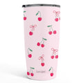 SANDJEST Cherry Tumbler 20oz, Stainless Steel Travel Cup with Lid, Insulated Coffee Mug, Cherry Gifts for Women Girls Friends Sisters on Birthday Christmas - color: Cherry 1