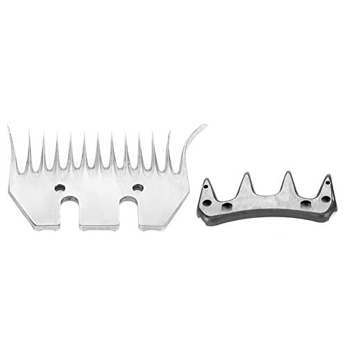 Stainless Steel Sheep Clippers Replacement Shearing Cutter 13 Tooth Curved with Upper Serration, 9 13 Tooth Straight Curved for Goat Grooming Livestock Trimming, Reduces Snagging o - size: 13-tooth curved (+ swing )