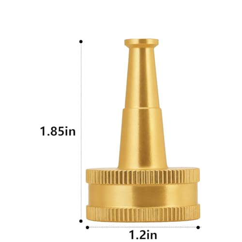 Brass High Pressure Water Hose Nozzle - 3/4 GHT Thread Jet Sweeper, Non-Adjustable Sprayer for Car Washing & Heavy Duty Cleaning - color: Nozzle_2PK