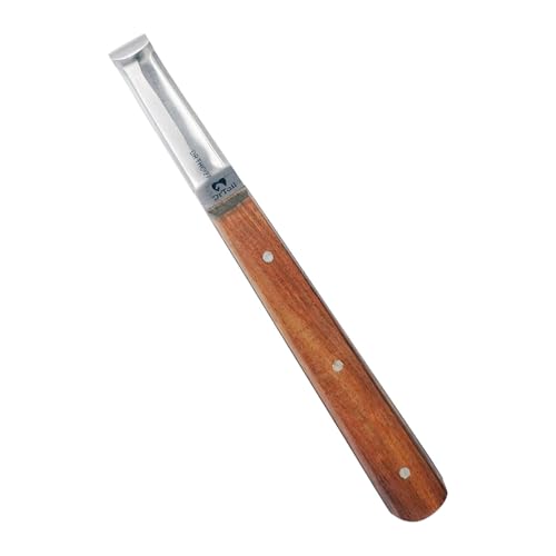 Hoof Knife Farrier Tool - Stainless Steel Knife for Horses, Goats & Livestock Best Right-Left Handed Knife Narrow, Farrier & Hoof Cleaning Tool - style: Regular Double Edge