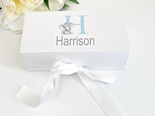 Personalized Boys Baby Brush and Comb Set, Elephant Boy Gift, Custom Babies Gifts for Newborn Boys. ECO Friendly Inks.