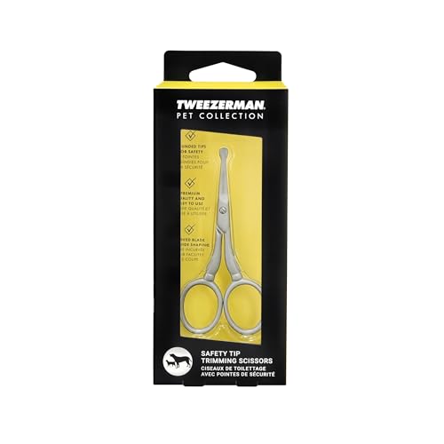Tweezerman Pet Grooming Scissors-Rounded Tip Trimming Scissor for Dogs/Cats - style: Scissors