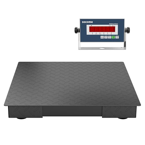 24"x24" Heavy-Duty Industrial Floor Scale, 2500lb x 0.5lb, Black | Precision Pallet Scale with Digital Indicator, Carbon Steel Platform Weighing Scale for Floor Bench Office Weight Weighing - size: 24"x24"-2500LB