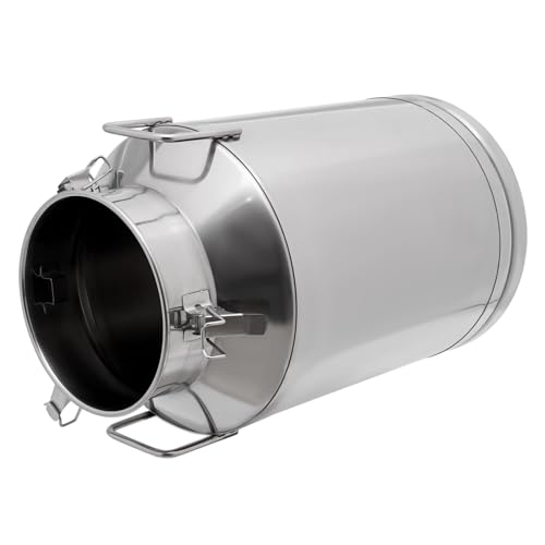 Stainless Steel Milk Can, 60 Liter Seamless Milk Jug Wine Pail Bucket with Spigot 15.85 Gallon Anti-Leak Liquid Storage Container Milk Pail with Sealed Lid for Milk and Wine (60L with Spigot) - size: 60L with Spigot