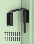 90/180 Degree U Patio Sliding Door Loop Lock Latch, Black | Aluminum Alloy Security Bolt Lock , Multi-Angle Mounting for Barn, Garden, Fence Gate & Window - color: Black-1 PC