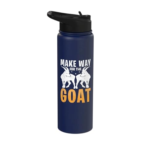Make Way For The Goat Goats Stainless Steel Insulated Water Bottle - color: Navy Blue