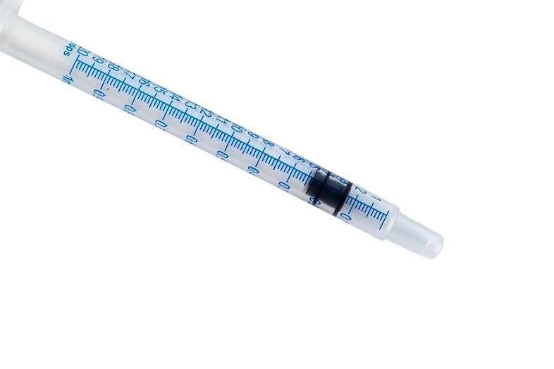 ONE-CARE 1ml Oral Syringe with Cap - Sterile, Individually Wrapped - 100 Dispensers, Slip Tip, Uses include oral administration of medicine for infants, adults and animals (Pack of 2) - size: 1ml (Pack of 2)