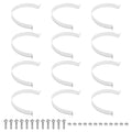 M METERXITY 12-Pack 3-1/8" Brace Bands Chain Link Fence Parts | Galvanized Steel Chain Link Brace Band with Bolts and Nuts for Fence, Gate, Posts, Rust-Resistant - size: 3-1/8"