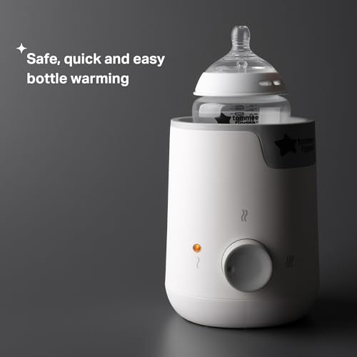 Tommee Tippee Easiwarm Bottle Warmer, Automatic Timer, One-Dial | Warms Breast Milk & Formula Bottles to Temperature in Minutes, White