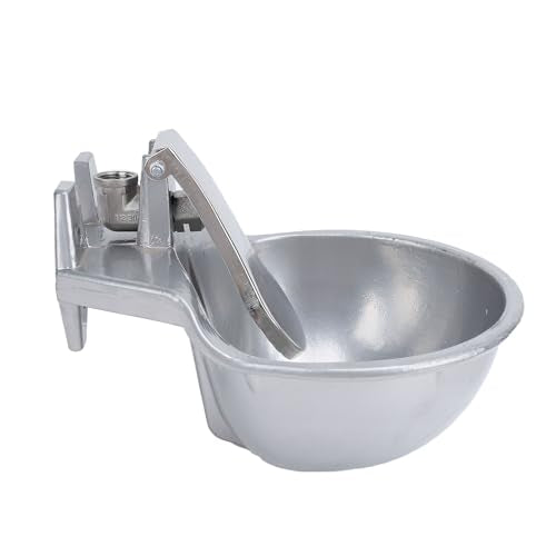Fabater Livestock Water Bowl, Livestock Push Paddle Automatic Metal Waterer, Easy Installation Drinking Water Trough for Horse, Goat, Sheep, Cattle