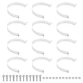 M METERXITY 12-Pack 2-3/4" Brace Bands Chain Link Fence Parts | Galvanized Steel Chain Link Brace Band with Bolts and Nuts for Fence, Gate, Posts, Rust-Resistant [Silver] - size: 2-3/4"