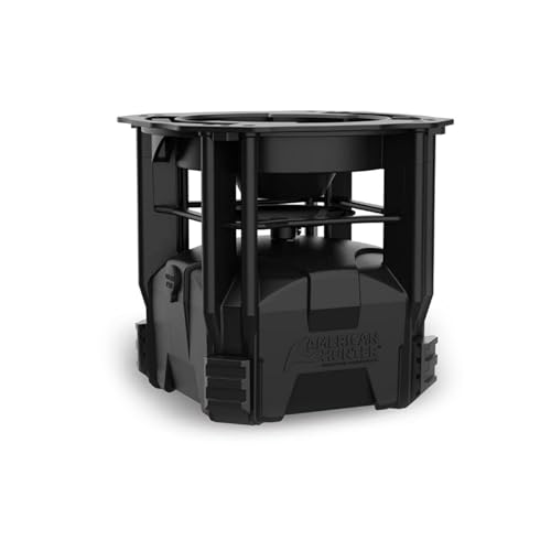 American Hunter 5-Gallon Nesting Hopper w/ECON Digital Feeder Kit - Adjustable Durable Deer Wild Game Hunting Attraction Automatic Feeding Station