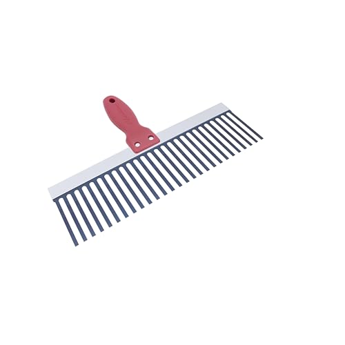 MARSHALLTOWN Scarifier, 12 Inch, Lightweight Steel, Plaster Tool | 1/4 x 3 Inch Flexible Blue Steel Tines, Soft Grip Handle, Scratch and Key Plaster Undercoat, Topcoat Bonds Tightly, 723 - size: 12 Inch