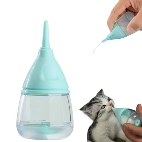 Kitten Bottles for Nursing,Puppy Bottles for Nursing Puppy Milk (6 Nipples) | Anti-Choking Feeder with Replaceable Reusable Silicone Nipples