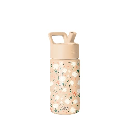 Simple Modern Kids Water Bottle & Toddler Cup | 14oz | Floral | Insulated Stainless Steel Toddler Water Bottle, Kids Tumbler with Straw | Spill Proof for School, Girls, Boys | Chloe Floral - color: -Chloe Floral, size: 14 Ounces