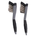 Schneiders Bucket and Trough Scrub Brush - 2 Pack | Durable Synthetic Bristles | Comfortable Silicone Grip | Ideal for Horse Water Buckets & Feed Troughs | Color Black/Gray