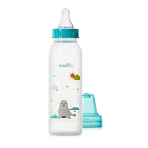 Classic Prints Polypropylene Bottles for Baby, Infant and Newborn - Blue/Green/Teal, 8 Ounce (Pack of 36) - size: 1 Count (Pack of 36)