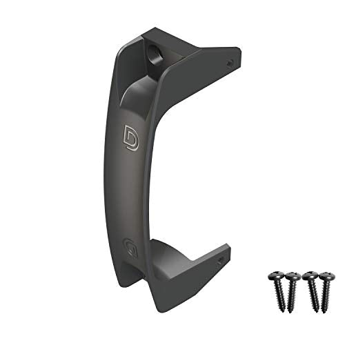 D&D TECHNOLOGIES LL3GH Gate Handle, Reversible for Right or Left Handing, Side-Fixing Legs Provide Easy Alignment & Added Strength, for Any Square Post Gate - color: Black