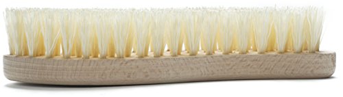 Konex Heavy Duty Scrub Brush - Old-Fashioned Wooden Design, Curved for Bathtubs, Wall and Floor Tiles - S-Shaped for Grime and Mildew Removal - size: 1 Count (Pack of 1)