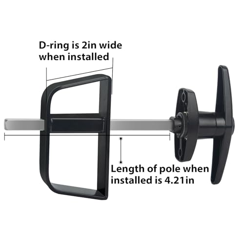 Shed Door T-Handle Lock Kit -Hurricom Includes 2 Keys, 2 Screws, Allen Wrench, 4-1/2" Stem, Shed Lock, Barn Door Lock, Playhouse Lock & Chicken Coop Lock (Black) - size: 4.5inch T