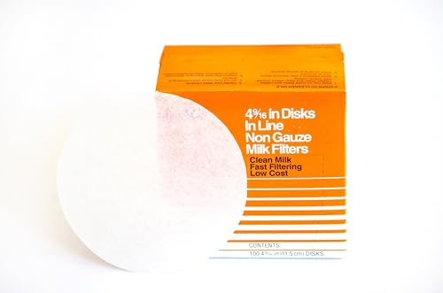 Ken-Ag Milk Filter Disks 4-9/16" (100 disks) (3 pack) - White, Non-gauze Material, Round, Food Strainers - size: 3 pack