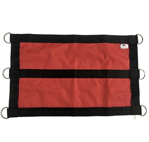Majestic Ally 1200D 29"x19" Horse Stall Guard with Replaceable and Adjustable Length Straps and Replaceable Hardware (Red Black) - color: Red Black