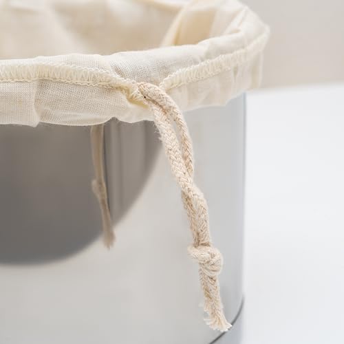 Reusable Nut Milk Bags for Straining - Unbleached Cotton Almond Milk Bags - BPA-Free Oat Milk Strainer Bags - Washable Juice Filtration Bags (Set of 3 X-Large - 14"x12") - size: 3 X-Large: 14"x12"