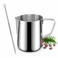 Milk Frothing Pitcher Espresso Accessories 12oz Mini 304 Stainless Steel | Portable design for home & office coffee use, leakproof pointed spout, seamless interior easy cleaning - size: 12OZ