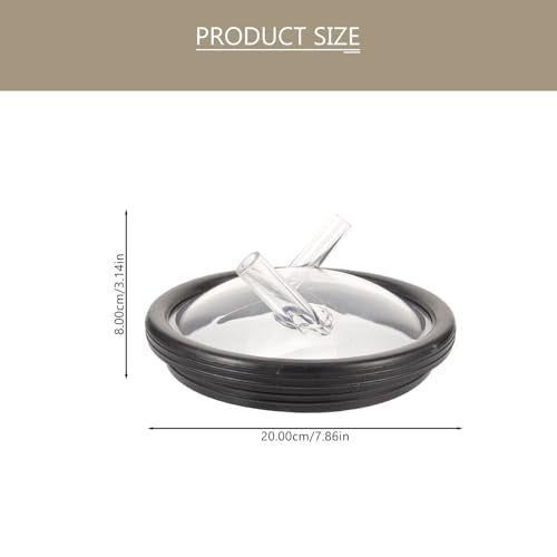 SUPVOX Transparent Milk Bucket Lid Milking Machine Bottle Lid with Two Inlets for Hose and Air Replaceable Milk Bucket Cover for Cow Milker Machine Leak-Resistant Replacement 7.87 X 7.87 X 3.14 in