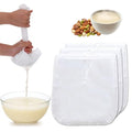 Nut Milk Bag Reusable 3 PCS 12" x 10" Food Strainer Nut Bags for Straining Almond/Soy Milk Greek Yogurt Professional for Cold Brew Coffee Tea Beer Juice Fine Nylon Mesh Cheesecloth - color: 3 pcs