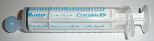 BAXA ExactaMed Oral Liquid Medication Syringe 10cc/10mL 10/PK Clear Medicine Dose Dispenser with Cap Exacta-Med Baxter Comar Latex Free