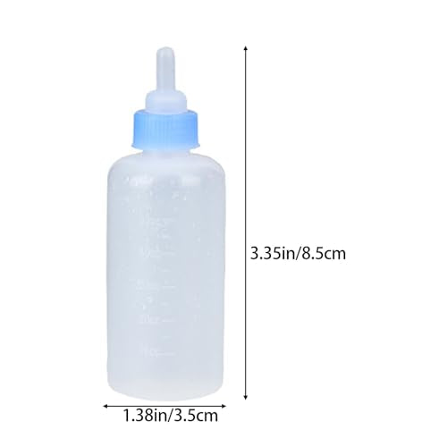 Pet Nursing Bottle Kit,Kitten Puppy Bottles for Nursing Newborn Pet Feeding Bottle with Replacement Nipples Cleaning Brush Hole Puncher,Anti Choking Slow Flow Hand Feeding for Small Animals(Pink) - color: Pink