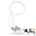 Threlaco Milking Machine Accessory Cow Teat Cup, Double Cup with Tube for Cow, Sheep, Camels, Farm Tool(Stainless Steel)
