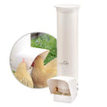 Automatic Chicken Feeder, 7lb Large PVC No Waste Chicken Feeder | Weatherproof Poultry Feeder with Solid Construction & Rain Cover, Easy Install & Clean, Ideal for 4-6 Chickens