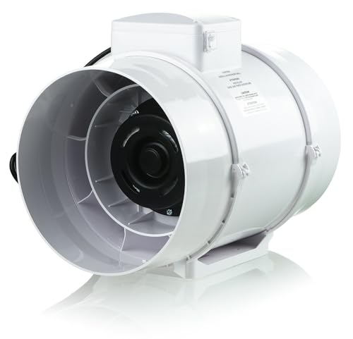 VENTS-US TT 200-8 inch Inline Fan for Ducting with High Static Pressure Application - Ideal Solutions for Multi-Purpose Supply or Exhaust Use in Household and Commercial Ventilation