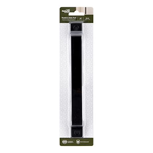 National Hardware Modern Gate Pull, 10 in, Steel, Black with WeatherGuard™