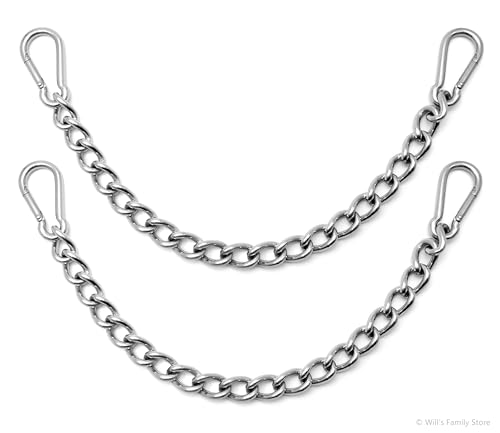 12 inches Stainless Steel Horse Curb Chain Tom Thumb Snaffle Chain 2 Pack - size: 2 pack, style: Tom thumb snaffle