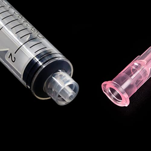100 Pack 10ml/cc Plastic Luer Lock Syringa with 18Ga and Cap, Individually Sealed Wrapped, for Scientific Labs, Measuring Liquid, Refilling Cartridges or Glue Applicator - style: 100 Pack-10ml 18gauge
