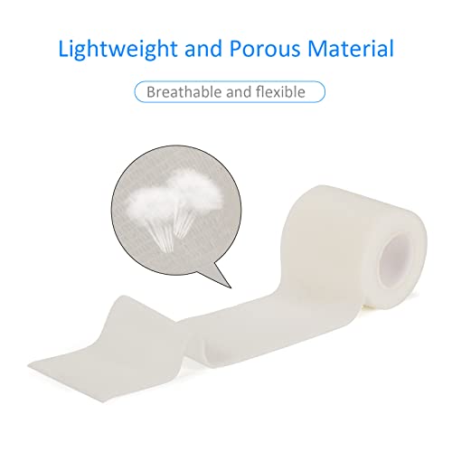 24Pcs Self Adherent Cohesive Bandages Wrap Self Adhesive 2 in White | Self Adherent Bandages Wrap First Aid Self Adhesive Bandage Elastic Sports Athletic Tape Wrist Ankle Pet Vet Wrap Grip Cover - color: White, size: 24Pcs