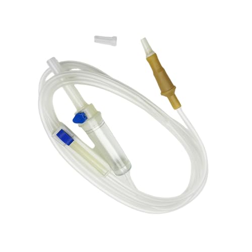 (12PCS/Box) IV Extension Set,67" I.V Tubing,Sterile Individual Packaging,for Lab and Pets Veterinary (Straight Mouth) - color: Straight Mouth