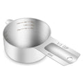 1PCS 1/3Cup (80ml, 2.6oz) Measuring Cup, Etched Inner Scale Measure Scoop | 18/8(304) Food-Grade Stainless Steel, Seamless One-Piece design, Metric and US Measurement, ‌Rust-Free, Dishwasher-Safe - size: 1/3Cup