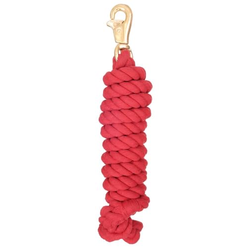 Tough 1 Braided Cotton Lead with Trigger Bull Snap - color: Red