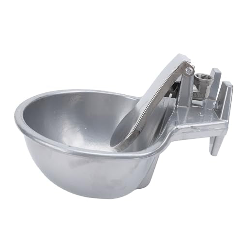 Fabater Livestock Water Bowl, Livestock Push Paddle Automatic Metal Waterer, Easy Installation Drinking Water Trough for Horse, Goat, Sheep, Cattle